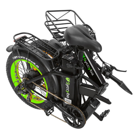 Электровелосипед Syccyba F10 Зеленые колеса