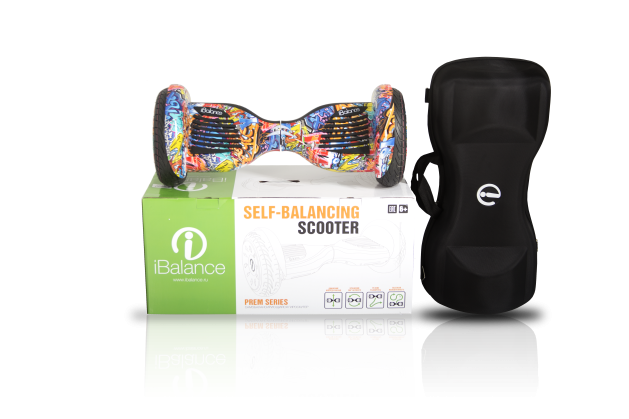 Гироскутер iBalance Prem Series 10.5 дюймов с приложением, оранжевый граффити 