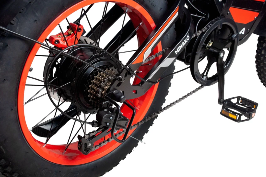Электровелосипед Minako Apex красный 