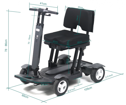 Трицикл GreenCamel MIJO MA01 (24V 2x6Ah 250W) 4WS поворот